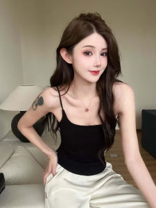 Áo Ba Lỗ Xếp Ly Pure Desire Sweet Spicy Bé Gái Thiết Kế Dây Đeo Lưng Đẹp Có Đệm Ngực Áo Khoác Ngoài Áo Ba Lỗ Bó Sát