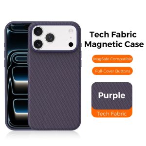 szhaiyu | Tech Fabric Texture PU Leather For Magsafe Magnetic Phone Case for iPhone 18 17 Air 16 Plus 15 14 13 12 11 Pro Max Cover
