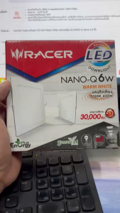 RACER โคมดาวน์ไลท์ LED 6W Warm White หน้าเหลี่ยม รุ่น NANO-Q ขนาด 4.6 นิ้ว