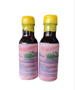 minyak sumbawa asli cap g. tambora p. sumbawa
