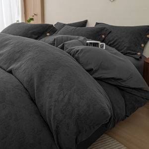 Kiss Dear | Luxury Cotton Black Bedding Set