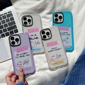 TURTLE BRAND Blackpink The signature K POP Camera Lens Protection TPU Casing  Lisa Jennie Signature Casing For iPhone 14 11 12 13 Pro X XS XR 14Pro Max Jisoo Rose Soft Silicagel Cover Case