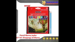 Pensil Warna Joyko CP 101 24 Warna Panjang / Colour Pencil CP-101 24 Colors Drawing / Mewarnai 24W