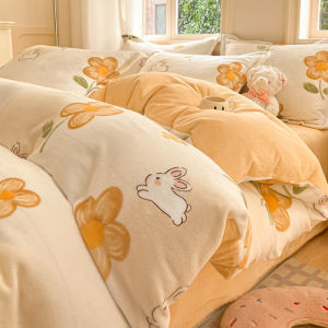 Warm Fleece Bedding Set Coral Fleece