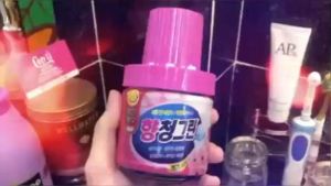 Lọ thả bồn cầu thuỷ tinh Hanvit khử mùi hôi tạo nước xanh - Cốc thả bồn cầu hàn quốc diệt khuẩn