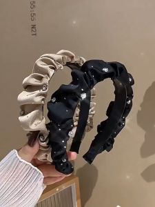 Cài tóc băng đô kim sa đính đá sang chảnh phong cách Hàn quốc