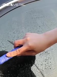 SEAMETAL Car Water Wiper Scraper Silicone Auto Door Window Glass Windshield Cleaner Squeegee Front/Rear Window Body Washing Tool
