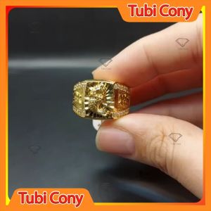 Nhẫn nam chữ Phúc mặt cá chép N761-93-UA Tubi Cony phong thủy làm ăn