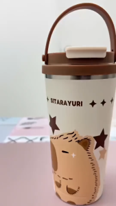 SITARAYURI แก้วสแตนเลส 304 ความจุ 560 มล. เก็บร้อน 6 ชม./เย็น 12 ชม. ฝาซิลิโคนล็อกแน่น กันหก พกพาสะดวก