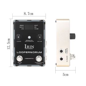 IRIN | IRIN Guitar Effects Drum Machine Phrase Loop Monoblock Effects Pedal 40 Storage 100 Drum Rhythms 10 Metronomes For Guitar Bass