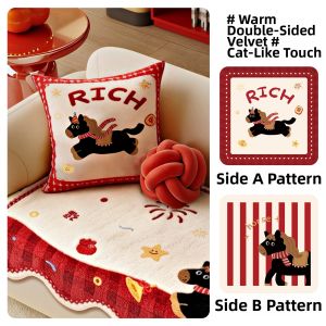 New Double-sided Pillow Case for Living Room and Bed Head Decor Washable