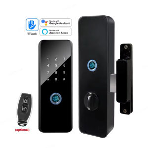 TTlock App fechadura eletronico digital Waterproof Double Sided Fingerprint Intelligent With Aleax Google Home Smart Door Lock