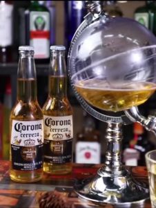 3.5L Globe Wine Whiskey Decanter Alcohol Dispenser Beer Liquor Dispensing Strainers Beverages Distributor Pourer