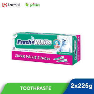 Fresh & White Toothpaste (Fresh Cool Mint) Super Value Pack 2x225g