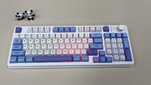 Bàn phím giả cơ không dây gaming XUNFOX K94 - Bàn phím chơi game thiết kế 94 phím kết nối 3 chế độ và đèn led 7 màu đẹp