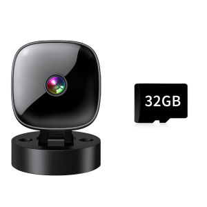 Mini Wireless WiFi Camera FHD 1080P 360°Rotatable Infrared Night Vision Support SD Card Recording and Saving Videos Surveillance