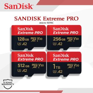 Sandisk MicroSD Card /128GB/256GB/512GB/1TB/2TB Extreme PRO MicroSDXC UHS-I Memory Card 200MB/s V30 U3 A2 class 10