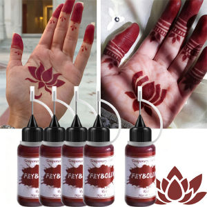 1pc3pcs5pcsLong-lasting Temporary Red Henna Tattoo Gel for Creative Body Art PartiesCarnivalVarious Festivals Role Play