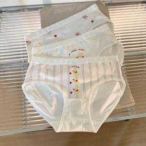 Class a Baby Cotton Sweet Cartoon Underwear Girls 7A Antibacterial New Cute Student Pure Cotton Triangle Panties