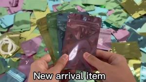 200pcs Colorful Transparent Ziplock Bag Pink Color Self-sealing Gift Bags for Barrette Accessories Jewelry Candy Cookie Snacks