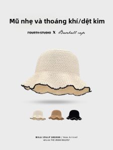 BILLI ZILLY | Mũ câu cá mùa hè cho nữ Mũ rộng thoáng khí Mũ chống nắng có thể gập lại Mũ chống tia UV ngoài trời Mũ tròn phong cách thường ngày
