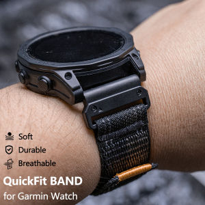 QuickFit Nylon Strap For Garmin fenix 8/7 7x pro solar/6 6x pro solar/5 5x plus Tactical Watch Band for garmin forerunner 965