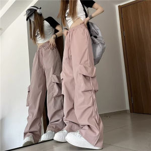 GANLAI Women oversize American R Overalls Womens Summer High Waist Straight Wide-Leg Pants Design Sense Niche Loose Casual Mopping Trousers