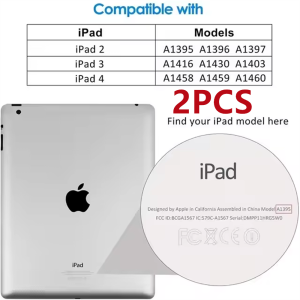 2 Pcs 9H Tempered Glass Screen Protector For iPad A16 10.2 9.7 10. 5 10.9 Pro 11 iPad 10 9 8 7 6 5 Air 4 3 2 Mini 2020 2021 2022