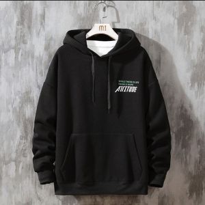 Hoodie Distro Casual AUITUDE Sweater Hoodie Pria Wanita - Hitam - Desain Grafis Sepatu - Tulisan Inspiratif - Kasual dan Santai