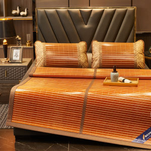 Summer Mat Bamboo Mat Foldable Summer Straw Mat Student Dormitory Single Mat Rattan Mat Official Winter and Summer Dual-Use Soft Double-sided