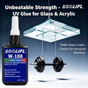 50g New W-188 High-Strength UV-Curing Resin Adhesive (Equipped With UV Flashlight) Suitable For Glass Crystal And Handmade DIY