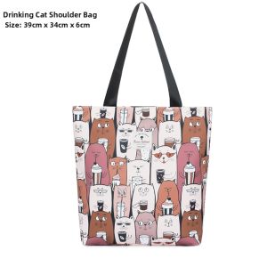 Forever cultivate | Cute Cat Pattern Eco-friendly Shopping Bag for Women