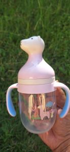 BOTOL SUSU BAYI LEHER LEBAR ADA GAGANG BABY MINITREE ALPACA CUTE LOOK 210 ML FEEDING