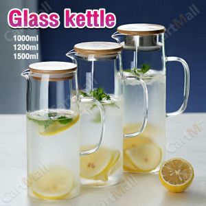 Heat Resistant Kettle Jug Glass Water Jar Hot and Cold Juice Coffee Tea 1500ml