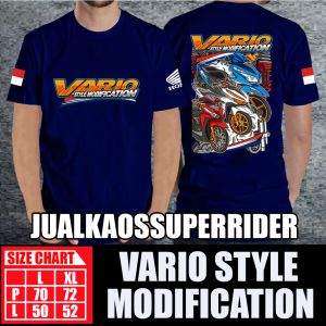BAJU KAOS DISTRO VARIO STYLE MODIFICATION NAVY