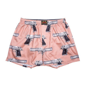 กางเกงชั้นในผ้าฝ้ายทรงสี่เหลี่ยมพิมพ์ลายสำหรับคู่รัก ทรงหลวม ทรงเอวกลาง สำหรับผู้ชายและผู้หญิง แบรนด์ Subreef