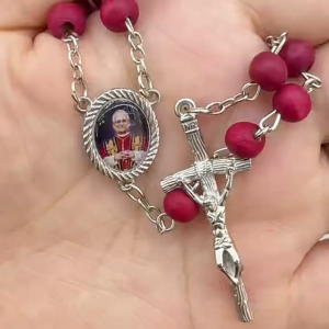 Rosario Kayu Wangi Kotak Bulat / Kalung Rosario Wangi / Rosario Good Smell Pria Wanita