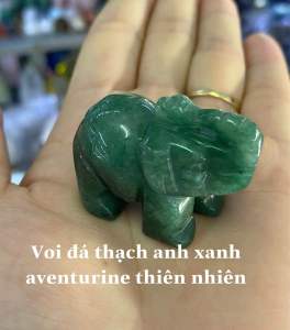 Voi đá phong thuỷ tài lộc đá thạch anh thiên nhiên