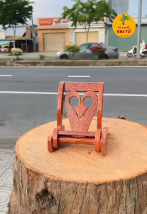 Giá Đỡ Điện Thoại Gấp Gọn Gỗ Dừa Thiết Kế Độc Đáo Tiện Ích Văn Phòng Trang Trí Bàn Làm Việc Sang Trọng - KIM TỨ