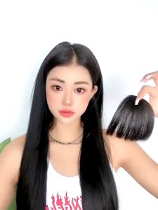 Tooyoo Simulated Wig Female False Bangs Natural Bangs Hair Piece Straight Bangs Wig Piece