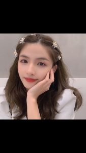 F4 Jepit Rambut Elegan Motif Bunga Daisy Jepit Poni Ornamen Aksesoris Rambut Jedai Mini HMM003