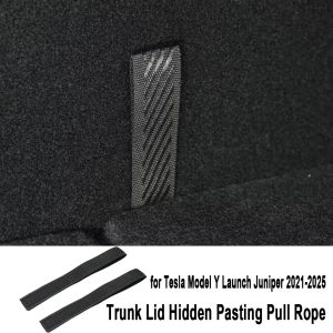 Trunk Lid Hidden Pasting Pull Rope Tail Box for Tesla Model Y Launch Juniper 2021-2025 Car Accessories Auxiliary Pull Rope
