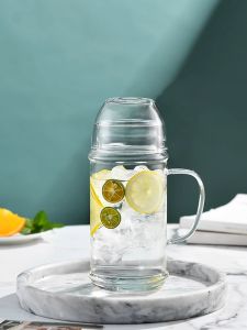 Large Capacity Glass Cold Water Pot Heat Resistant Explosion Proof Summer Home Use Single Person Drinking Set Nordic Style