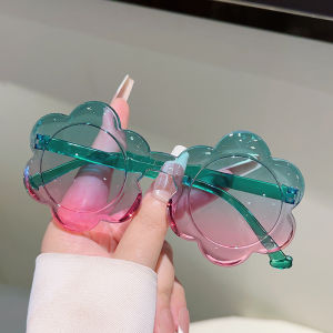 1/7 Pcs Flower Shaped Sunglasses for Children Stylish Gradient Multi-color Kids Shades 2025 Ins Trendy Cute Decor Sun Glasses