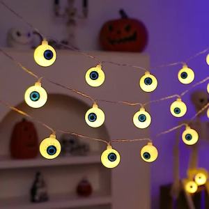 Halloween Decorations Eyeball String Lights LED Fairy Lights Spooky Horror Party Decor Battery Operated