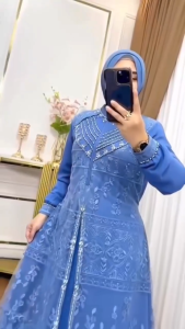 COD Aqila Dress Ceruty Babydoll Brokat Dress Kondangan Dress Dewasa Terbaru Dress Lebaran Viral