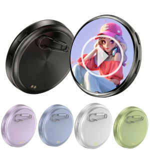 DIY E-Badge HD Display Screen Electronic Badge Phone APP Bluetooth 6.0 GIF Video Playback Touch Screen LED image jpg Video Play