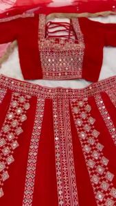 [PRE-ORDER] Semititched Faux Georgette Lengha (10-15 days delivery)