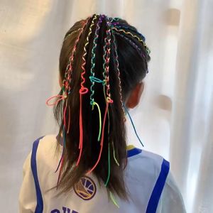 Mix Colorful Hair Braids Rope Strands For African Dirty Braider Girls DIY Ponytail Braids