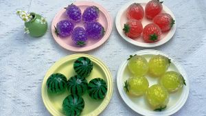 สกุชชี่ผลไม้ สกุชชี่ สกุชชี่น่ารัก ของเล่นคลายเครียด แถมฟรี ตะกร้าจิ๋ว